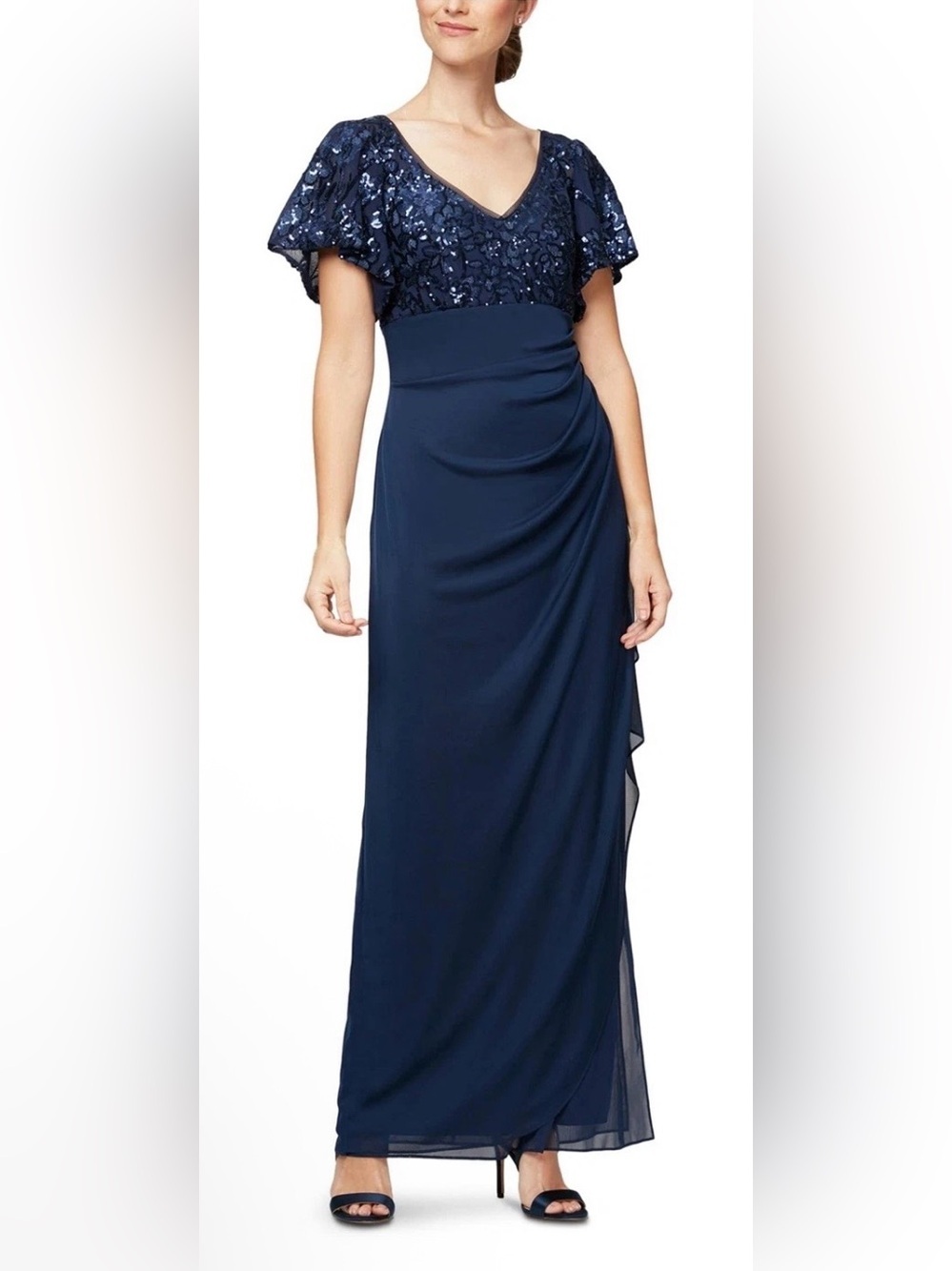 Alex Evenings Women’s Stretch Sequin Maxi Dress